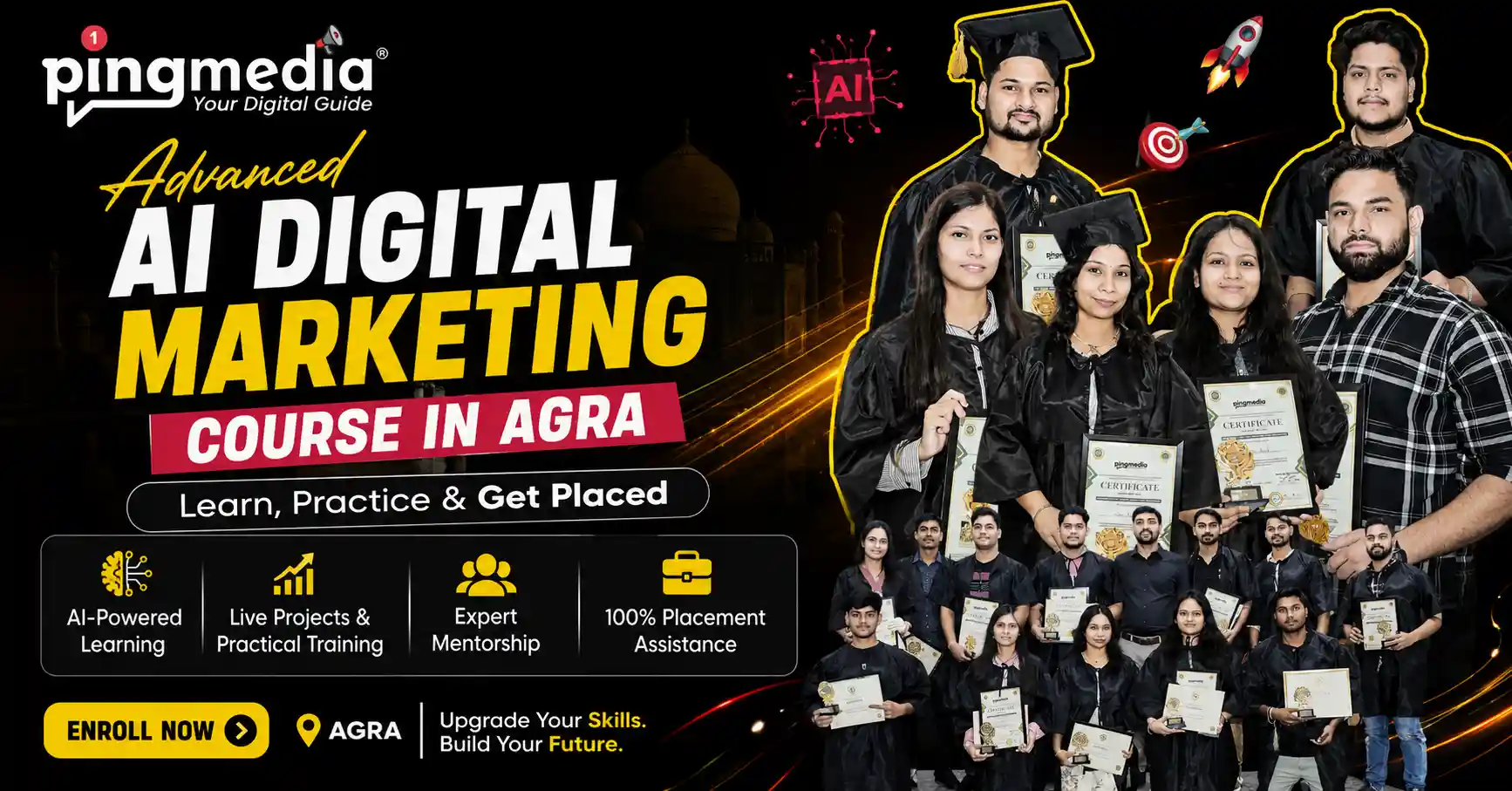 Advanced AI Digital Marketing Course in Agra — Pingmedia